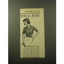 1960 Hill-Day Liberty of London Shirt Ad - Dark Prints Glow with Color