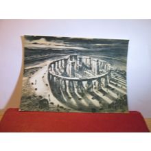 STONEHENGE, Wiltshire, 1400 BC. by Alan Sorrell unused postcard Dept. Enviromen=