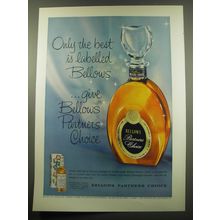 1960 Bellows Partners Choice Bourbon Ad - Only the best is labelled Bellows