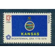 1666 13c Flag of Kansas Fine MNH KA6674 (20)