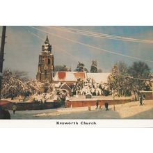Keyworth Church Snow Christmas Nottingham Village Limited Edition 1000 Postcard