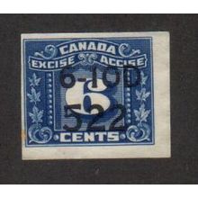 FX100 - #522 (Tobacco Overprint) - Canada Federal Excise Tax Revenue Stamp