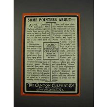 1911 Canton Acme Nestable Corrugated Culverts Ad