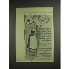 1914 Baker's Cocoa Ad - Delicious Natural Flavor