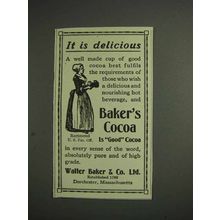 1914 Baker's Cocoa Ad - It is Delicious