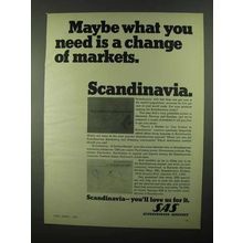1968 SAS Airlines Ad - Need a Change of Markets