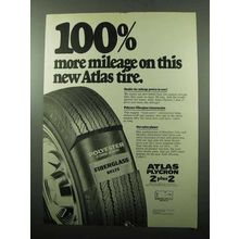 1969 Atlas Plycron 2 plus 2 Tire Ad - Mileage