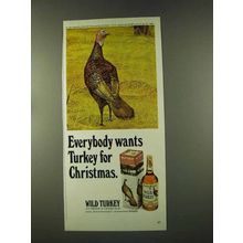 1973 Wild Turkey Bourbon Ad - Wants for Christmas