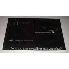 1987 De Beers Diamond Ad - Love Little White Lies