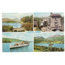 multiview, LAKELAND. CUMBRIA used vintage postcard. by Gomis Ltd.. 1977 pm #