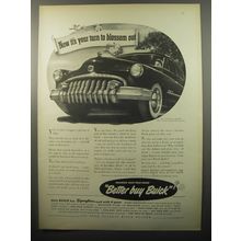 1950 Buick Car Ad - Now it's your turn to blossom out