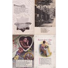 Father In Military Service Overseas Poem 4x Songcard Postcard s
