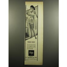 1955 B. Altman & Co. Olga Panty and Bra Advertisement - French Secret