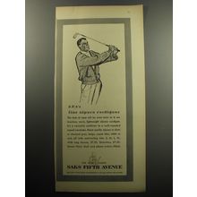 1957 Saks Fifth Avenue Cardigans Ad - S.F.A's fine alpaca cardigans