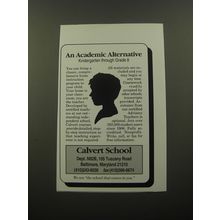1992 Calvert School Ad - An Academic Alternative Kindergarten through Grade 8
