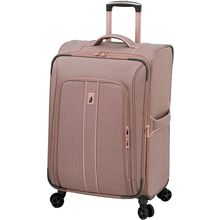 LONDON FOG Newcastle Softside Expandable Spinner Luggage, Rose Charcoal Herringb
