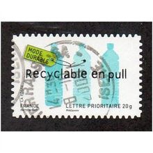 FRA 2008 (55c) 'SUSTAINABILITY -PLASTIC BOTTLES ' FINE USED (EBID20812)