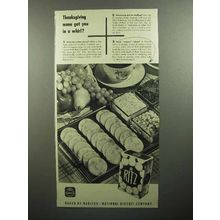 1945 Nabisco Ritz Crackers Ad - Thanksgiving