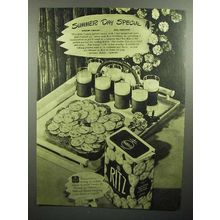 1945 Nabisco Ritz Crackers Ad - Summer Day
