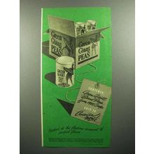 1945 Green Giant Peas Ad - Packed at the Moment