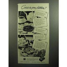 1945 Nabisco Snow Flake Sodas Cracker Ad - Crisis?