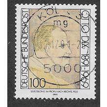 GER 1991 100pf 'OTTO DIX' FINE USED (EBID62-948)