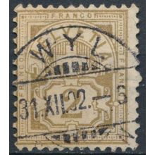 Cross & Numeral: 2c - Switzerland 1882 - F H - MiNr 50 (F)