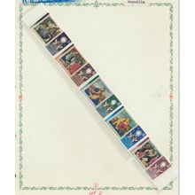 Anguilla Stamp Scott #186b, MNH, Strip of 5, Christmas 1973, Ships Flat