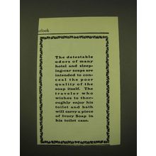 1902 Ivory Soap Ad - The detestable odors of many hotel and sleeping-car soaps