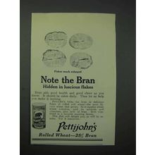 1923 Quaker Pettijohn's Cereal Ad - Note the Bran