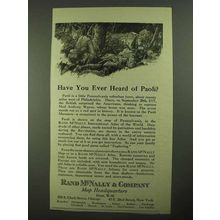 1923 Rand McNally Ad - Have You Ever Heard of Paoli?