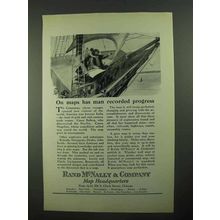 1923 Rand McNally Ad - Maps Man Recorded Progress