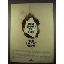 1963 Dow Epoxy Ad - Most Epoxies Will Burn
