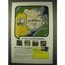 1963 New Brunswick Canada Tourism Ad - Easy to Reach