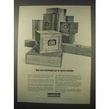 1963 Republic Aviation Ad - Care Packages to Space