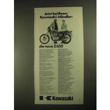 1977 Kawasaki Z650 Motorcycle Ad - in German - die neue Z650