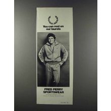 1981 Fred Perry Sportswear Ad - Rest on Our Laurels