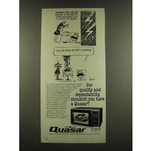 1983 Quasar Microwave Oven Ad - Wizard of Id cartoon by Johnny Hart