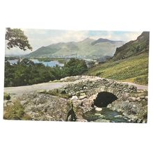 ASHNESS BRIDGE and SKIDDAW, DERWENTWATER used postcard 1969 pm =