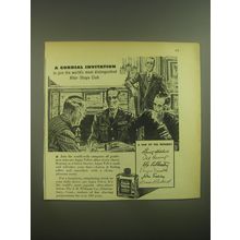 1945 J.B. Williams Aqua Velva After Shave Ad - A cordial invitation to join