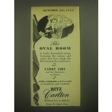 1945 Ritz Carlton Hotel Advertisement