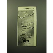 1950 Olga Tritt Hoop Earclips Advertisement