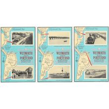 Weymouth & Portland Railway 3x Rare Map Postcard s