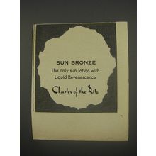 1956 Charles of the Ritz Sun Bronze Lotion Advertisement