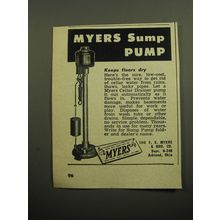 1949 Myers Sump Pump Advertisement