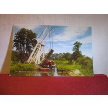 LIFT BRIDGE, WRENBURY, LLANGOLLEN CANAL, WALES used postcard 1987 pm =