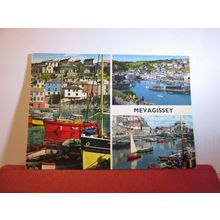 multiview, MEVAGISSEY, CORNWALL . used vintage postcard by John Hinde 1975 pm =