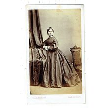 Victorian cdv photo woman standing Harrogate photographer