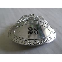 US Post Office #28 Letter Carrier Hat Badge - Pin - Vintage Pin