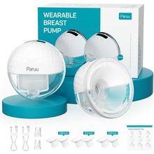 Paruu P10 Hands Free Breast Pump Wearable, 338Mmhg Strong Suction, Low Noise, 4